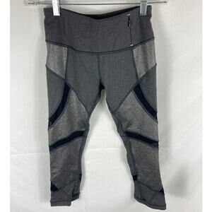 Calia Mesh Cutout Cropped Capri Legging Grey Size XS